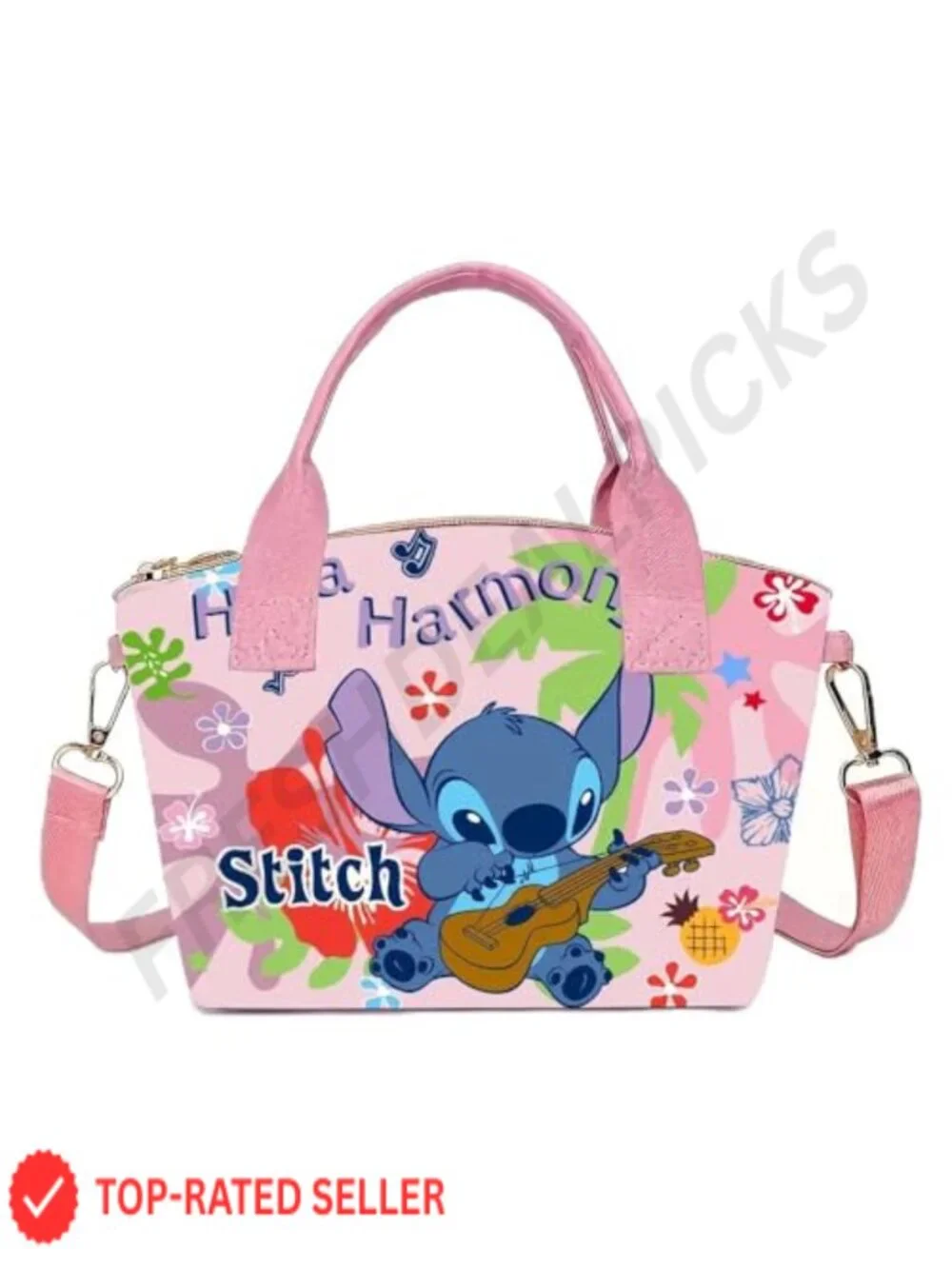 Stitch Crossbody Tote Bag PU Leather Satchel with Removable Strap